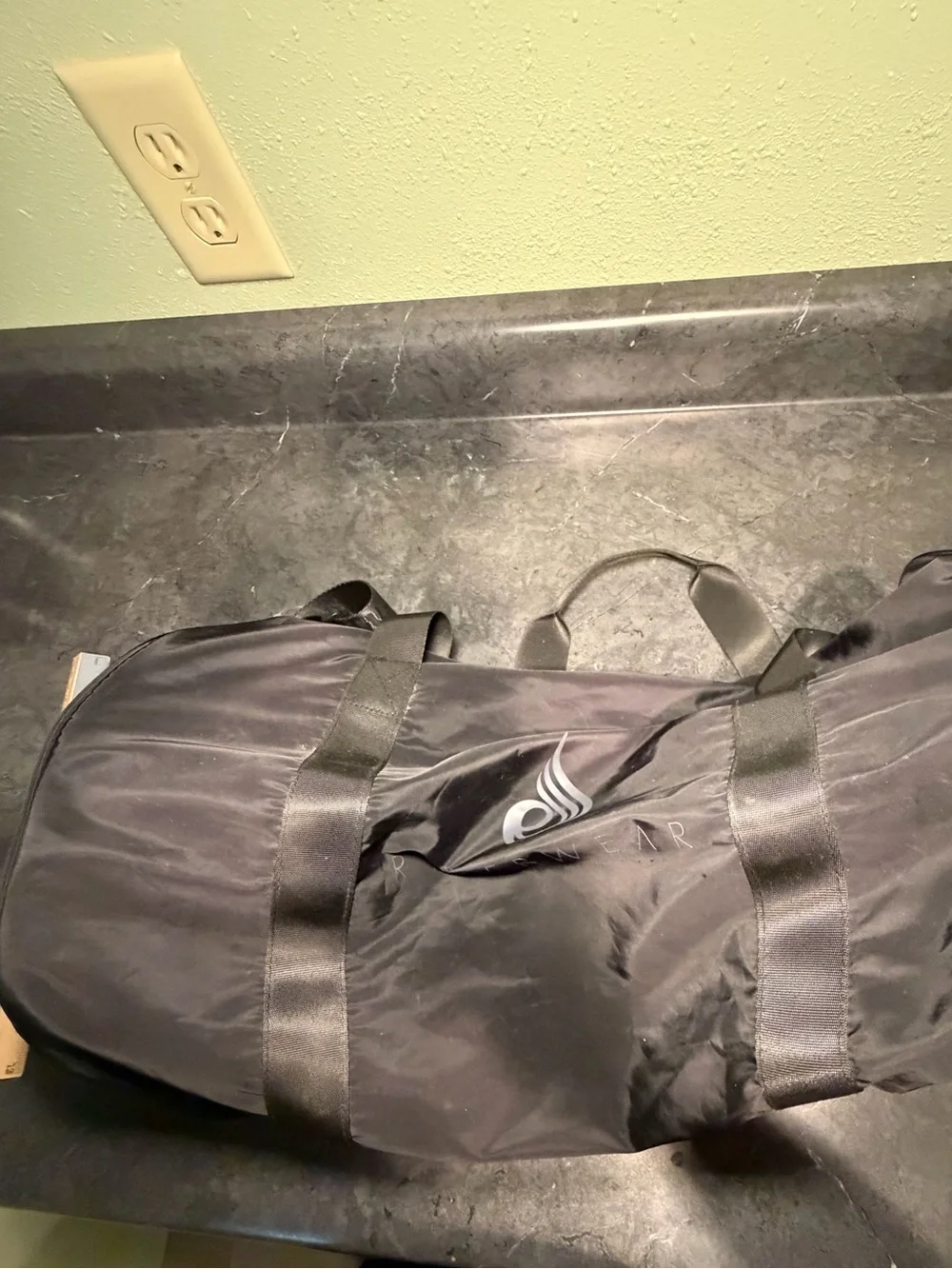 Ryderwear Duffle Bag, black with shiny tonal logo